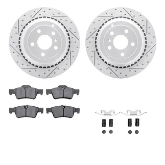 R1 Concepts WBUH1-63107 Brake Rotors - Carbon Coated - D/S W/ Optimum Oe Pads & Hdw